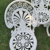 Cast aluminum garden furniture