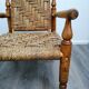 Fauteuil bois et corde années 50