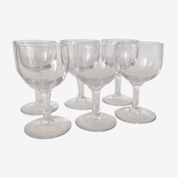 Set of 6 old glasses XIXth