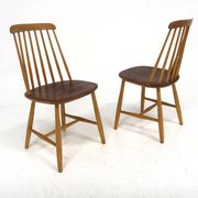 Set de 2 chaises scandinave "Pinnstol" en hêtre, Suède, 1960
