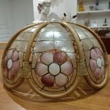 Suspension nacre et bambou