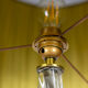 Glass and gilded metal floor lamp, 1950s