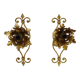 Pair of gilded metal sconces from Banci Firenze, Italy, 1960s