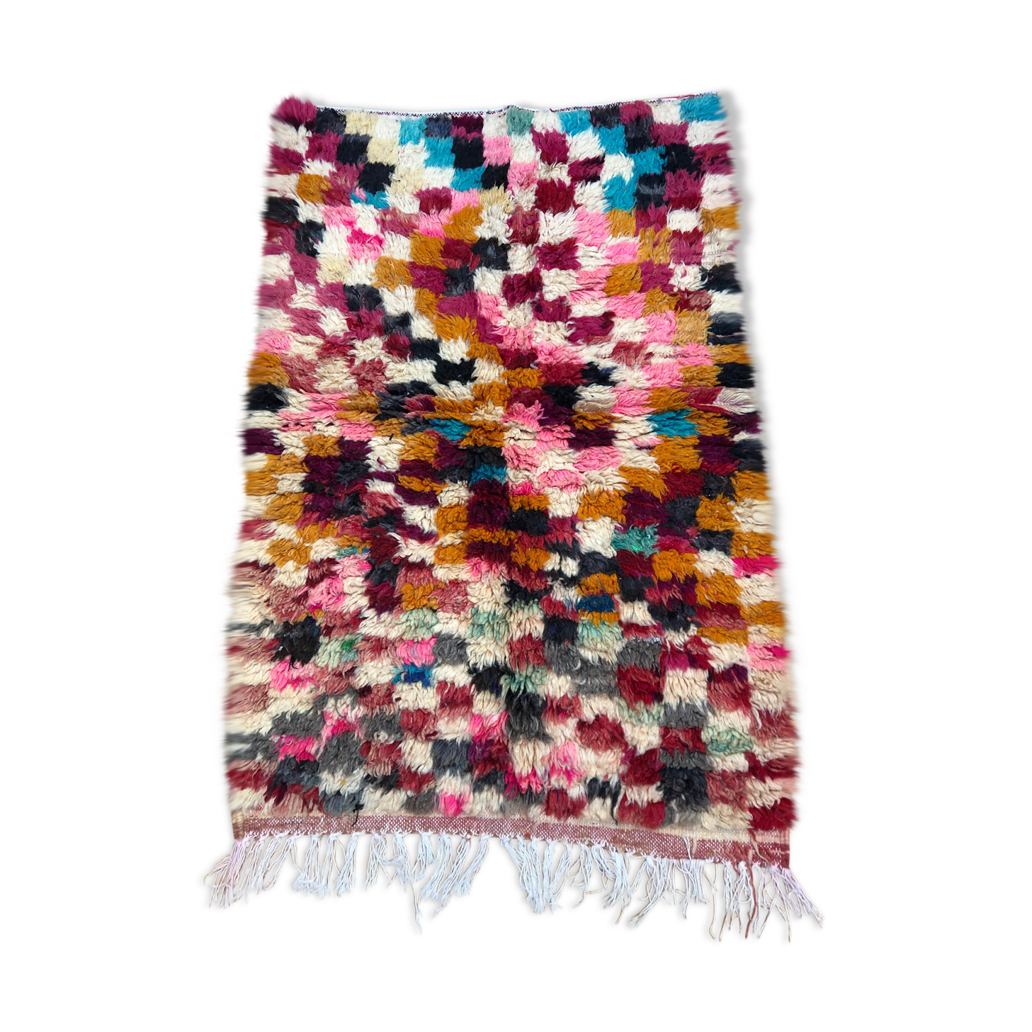 Moroccan Berber carpet Boujaad colorful 1.36x0.9m