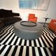 Pouf table basse avec plateau