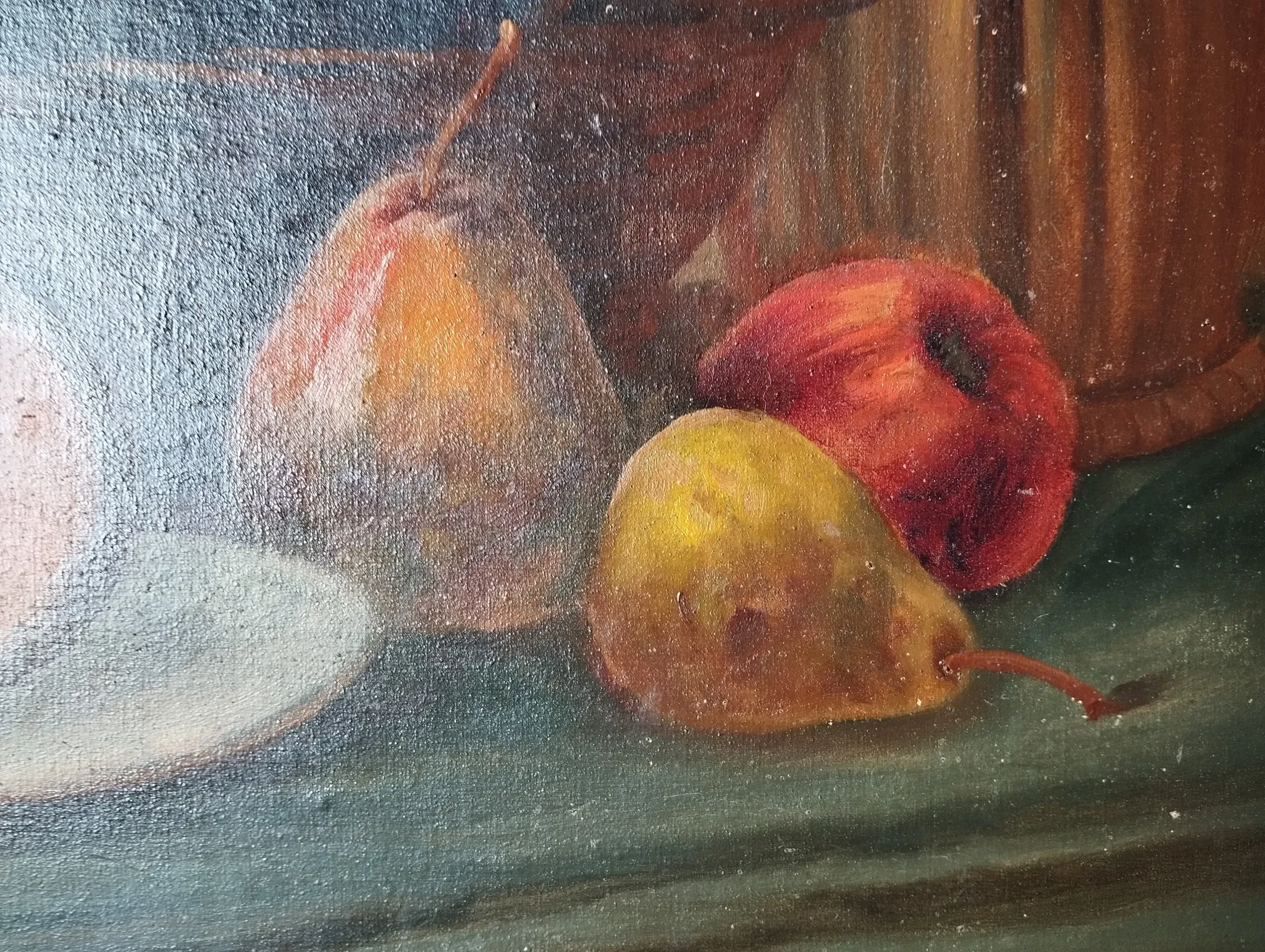 François Xavier Krugler composition with fruits oil on canvas signed