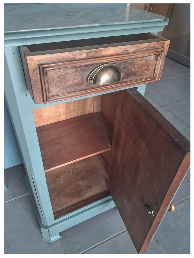 Small antique bedside table