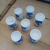 7 antique egg cups