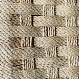 5 chairs made of wood and rope