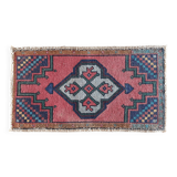 Small rug, Turkish vintage rug, Hand knotted rug,Mini door mat rug 48x85 Cm