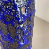 Rare Super Color Crusty Fat Lava Multi-Color Vase Scheurich, Germany WGP, 1970s