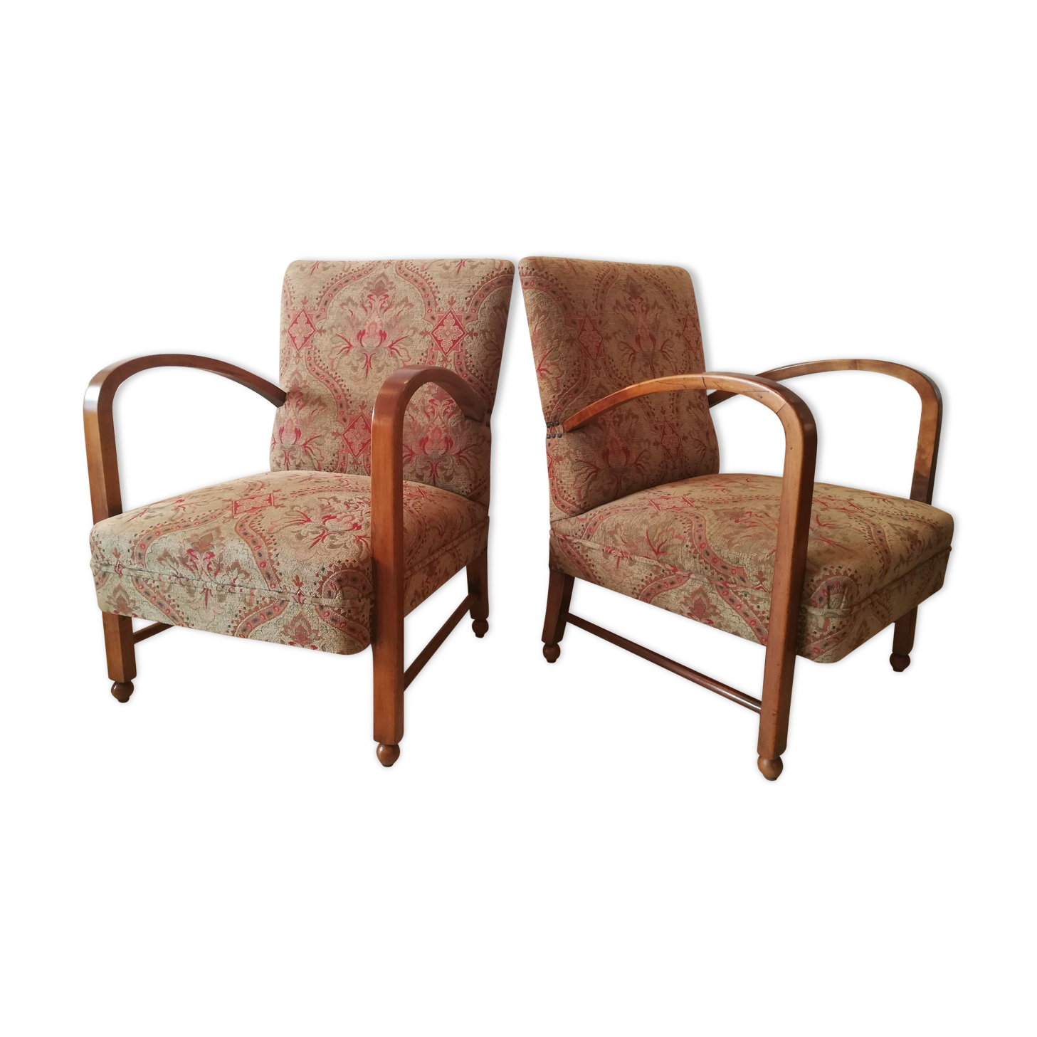 English armchair couple art deco