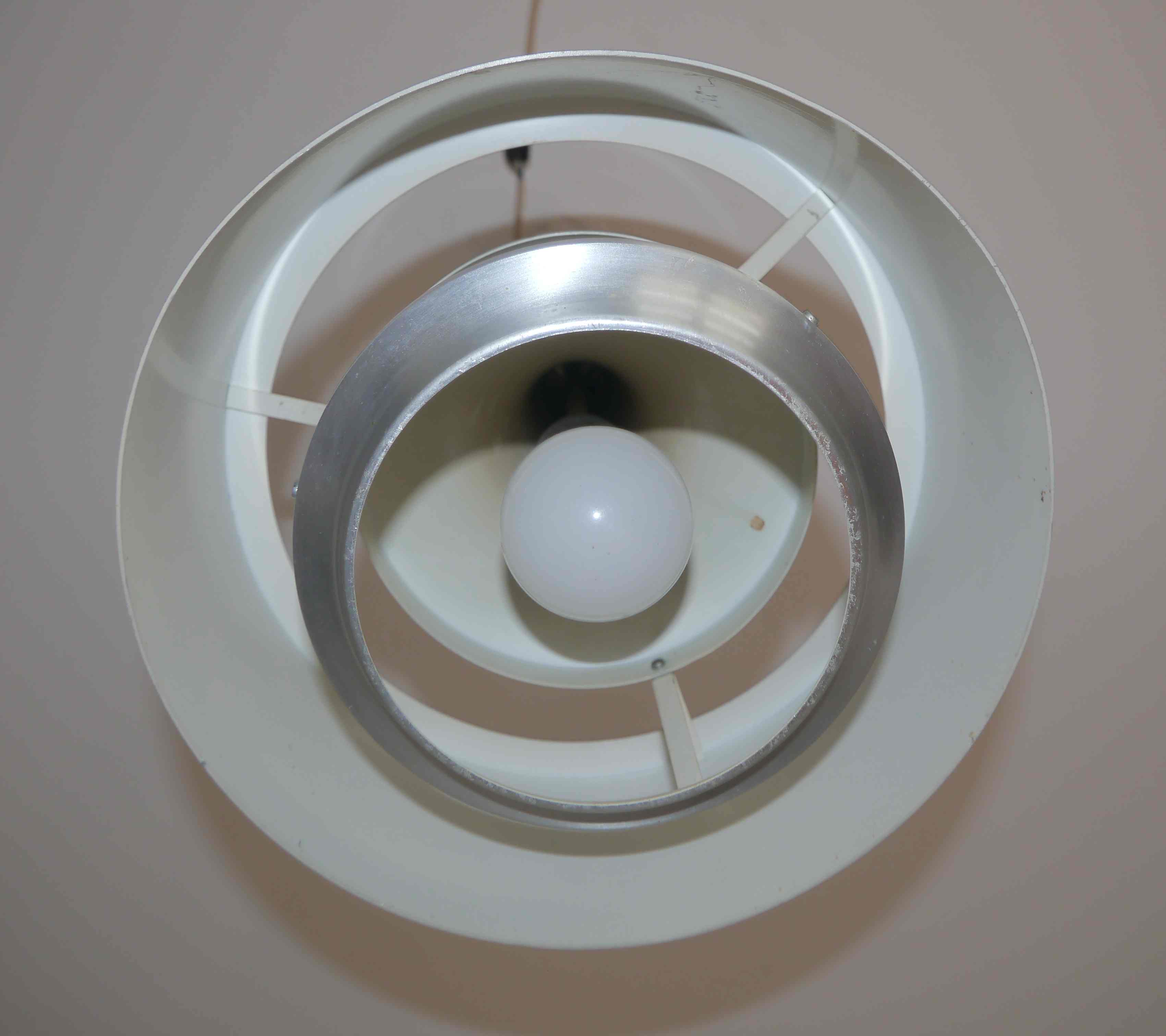 Suspension 70's Scandinavian style brushed aluminum