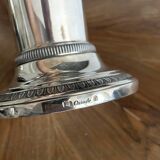 Christofle. Pair of candlesticks, Candelabras, Candlesticks in silver metal. Malmaison model. (New)