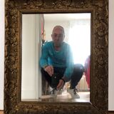 Miroir en bois sculpté et doré