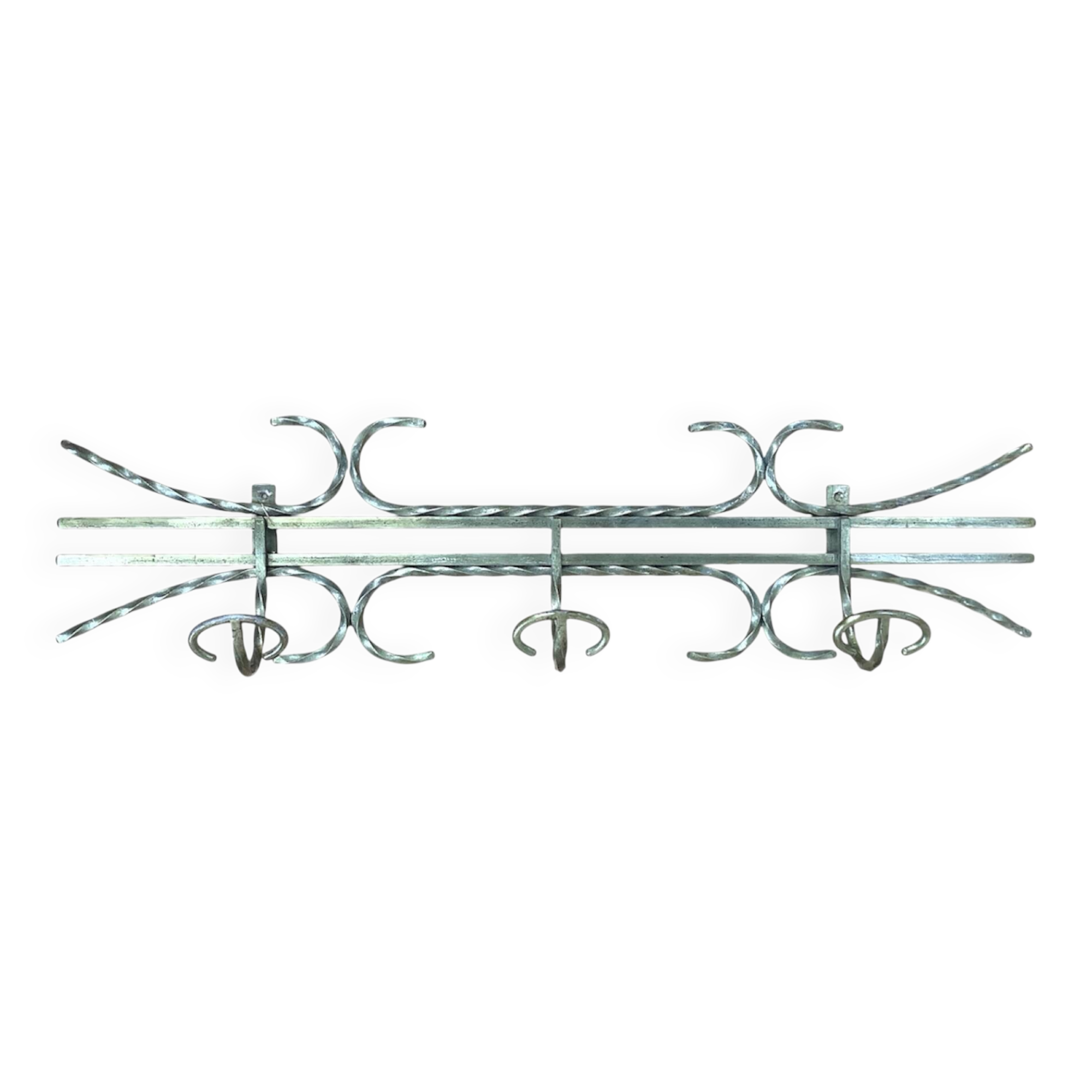 Wrought iron coat rack