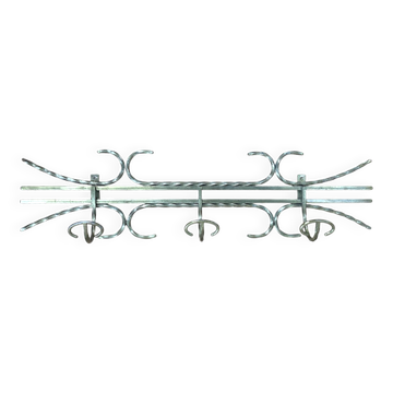 Wrought iron coat rack
