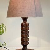 Charles Dudouyt style wooden lamp