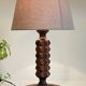 Lampe bois façon Charles Dudouyt