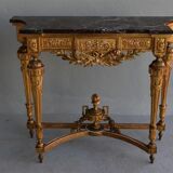 Console time XIX wood and stucco gilded Louis XVI style