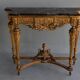 Console time XIX wood and stucco gilded Louis XVI style