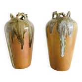 Pair of stoneware vases, Signed, 1950s/60s