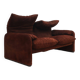 Canapé Maralunga 2 places en cuir suédé Cassina années 1970