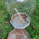Large old iron parrot cage