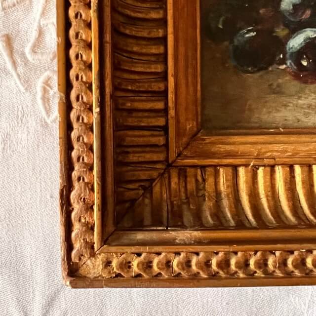 Still Life with Peaches and Black Grapes