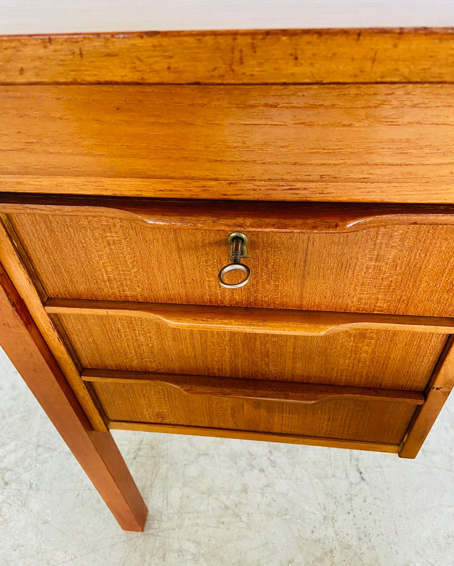 Vintage retro Danish mid-century teak desk by Bent Silberg Møbler 1960s