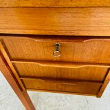 Vintage retro Danish mid-century teak desk by Bent Silberg Møbler 1960s