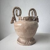 Ceramic bowl with ram heads