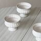Lot trois cache-pots céramique blanche