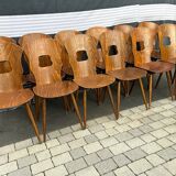 Set of 12 Baumann bistro gentiane dining chairs 1970