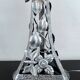 Important Art Deco Wrought Iron Lamp, by Bartelemie, France, Circa 1925