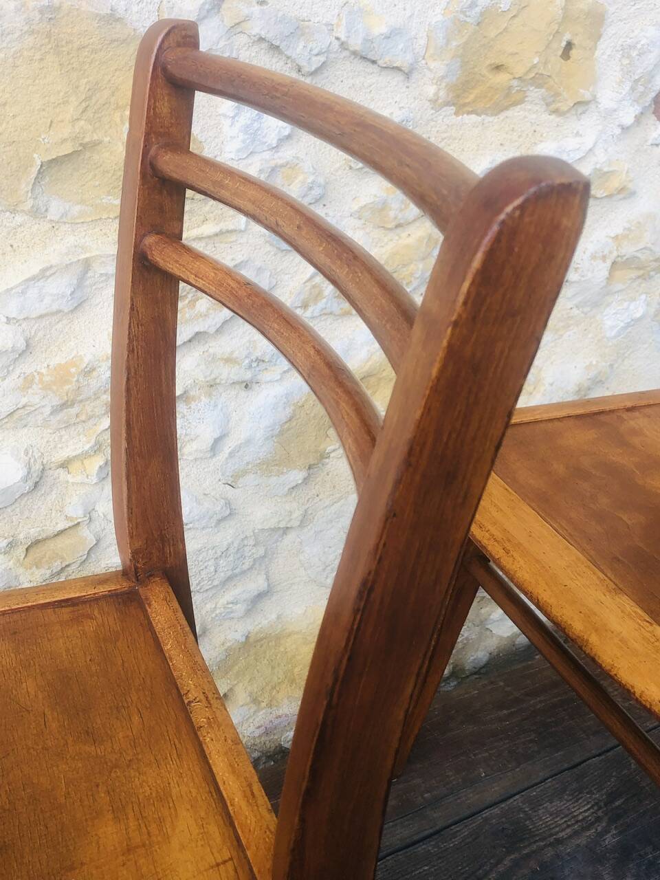 Pair of vintage bistro chairs, Stella Luterma, Circa 60'