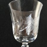 Crystal wine glass