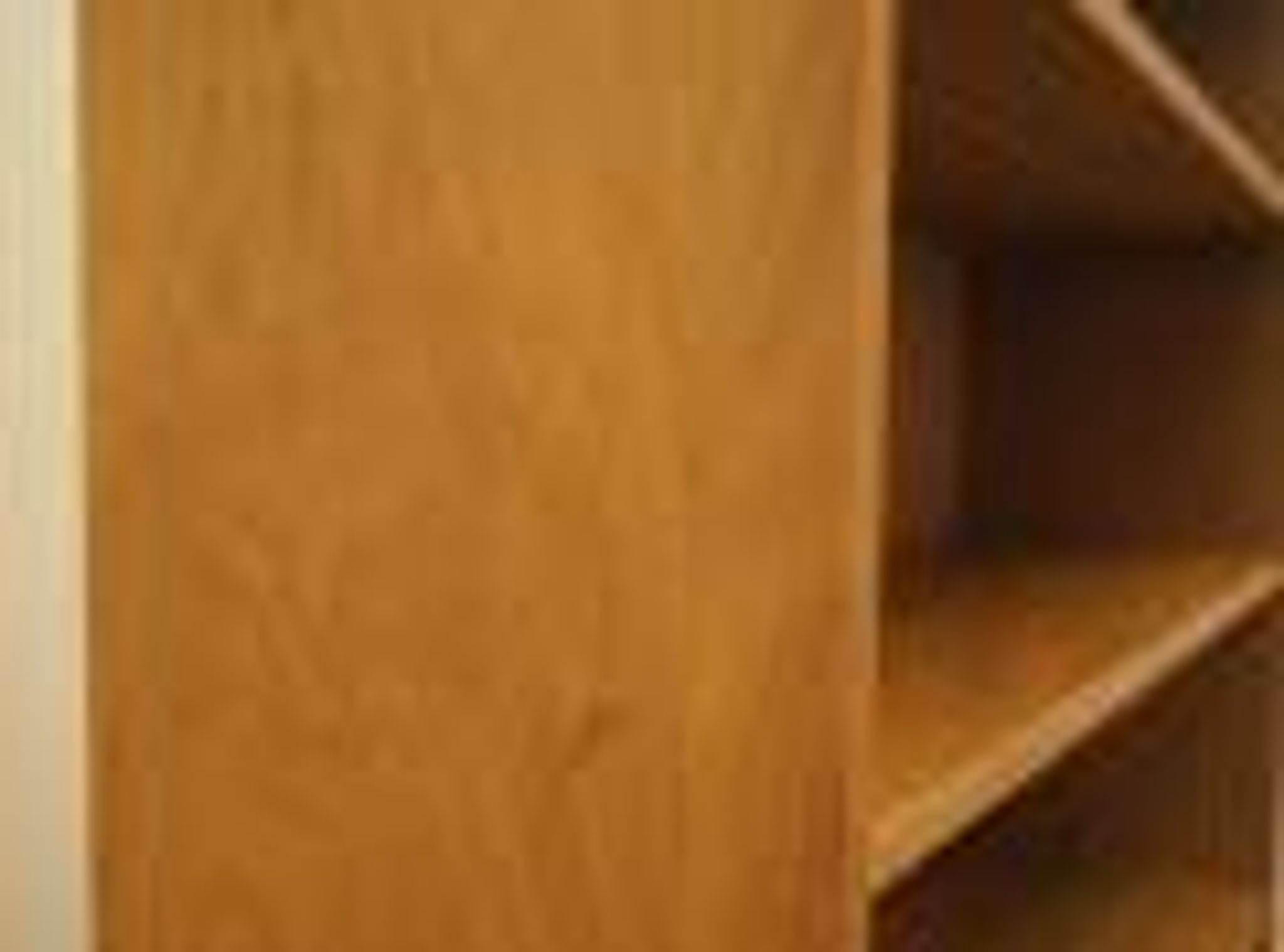 Danish ash veneer bookcase with adjustable shelves, 1970s