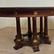 Large extendable round table – column base – Empire period / mahogany