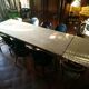 Oak farmhouse table with extensions