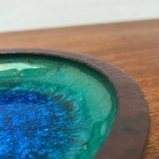 Ashtray or bowl in brutalist studio pottery by Gerhard Liebenthron, mid-century, 1960s, 1968.
