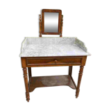 Marble dressing table and 1900 solid wood mirror