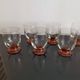 10 Art-Deco red wine glasses blown 1930