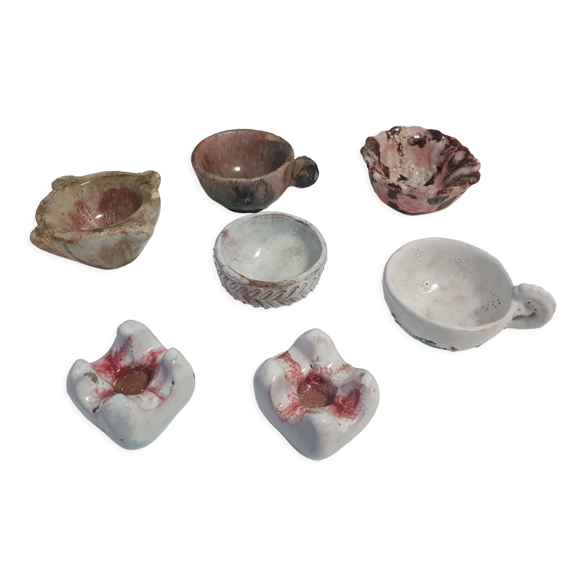 Ceramic lot signed Alice Colonieu