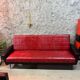 Canapé et 2 fauteuils vintage pied compas