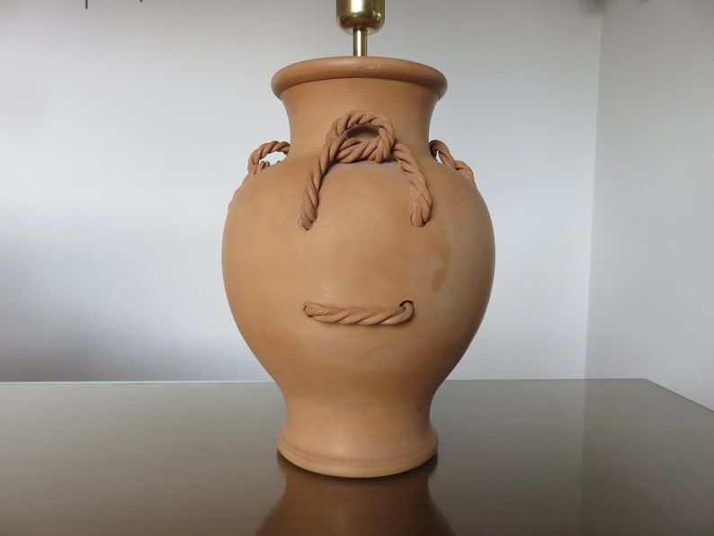 Terracotta lamp, terracotta 60s 70s