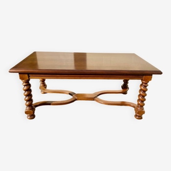 Table rustique extensible française de ferme, Louis XIII de style époque à rallonge