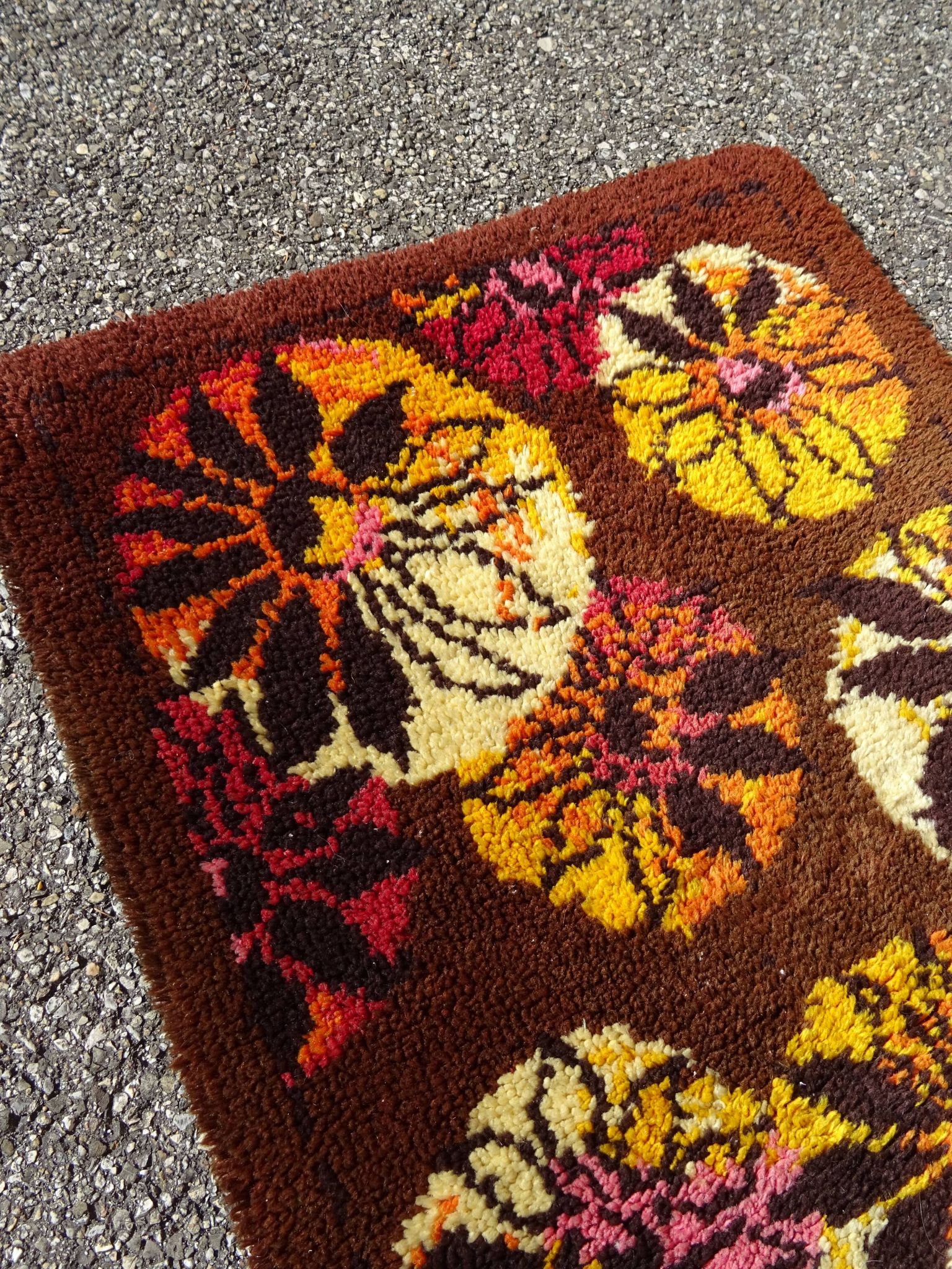 Vintage Wool Carpet Space Age 70s