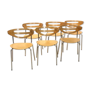 Chaises de salle à manger courbées