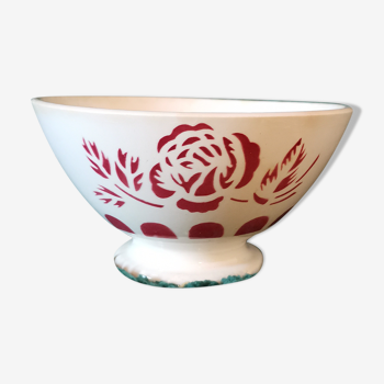 Old bowl Digoin pink red
